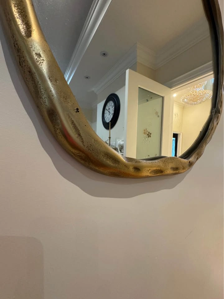 Moe's Home Collection Organic Gold Metal Wall Mirror - photo 2
