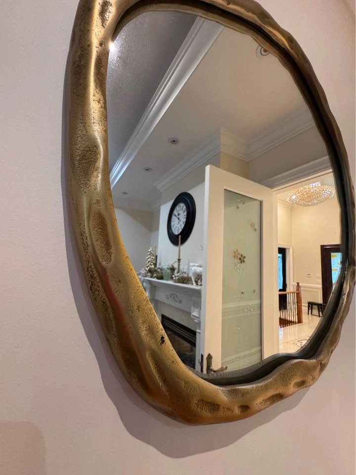 Moe's Home Collection Organic Gold Metal Wall Mirror - photo 3