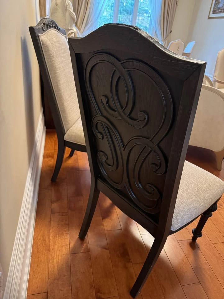 Set of 4 Elegant Upholstered Dining Chairs | Solid Wood - photo 3