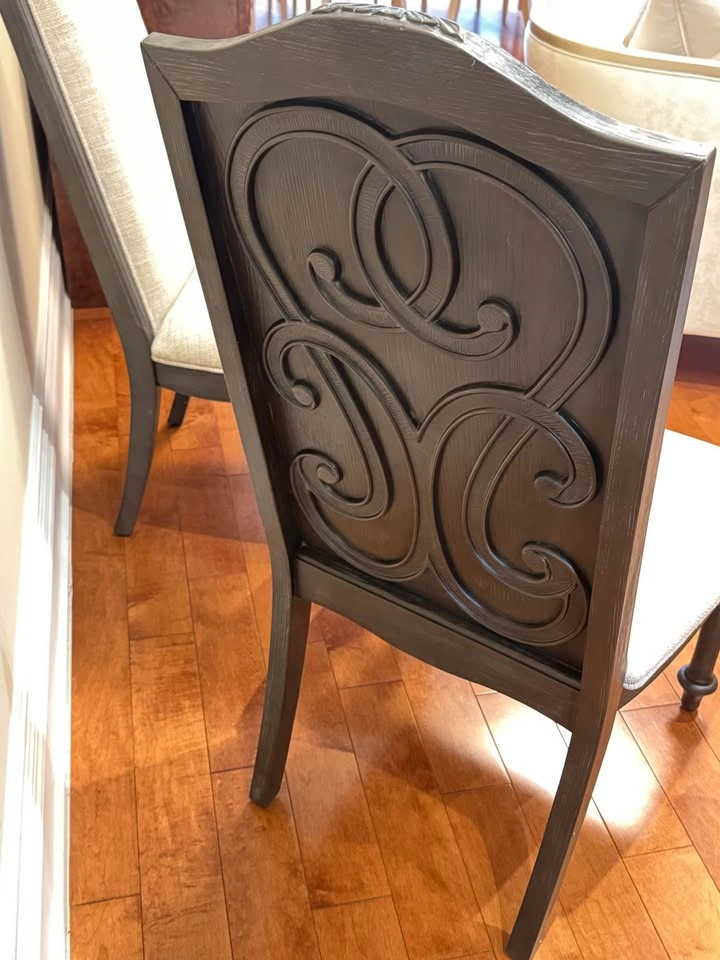 Set of 4 Elegant Upholstered Dining Chairs | Solid Wood - photo 4