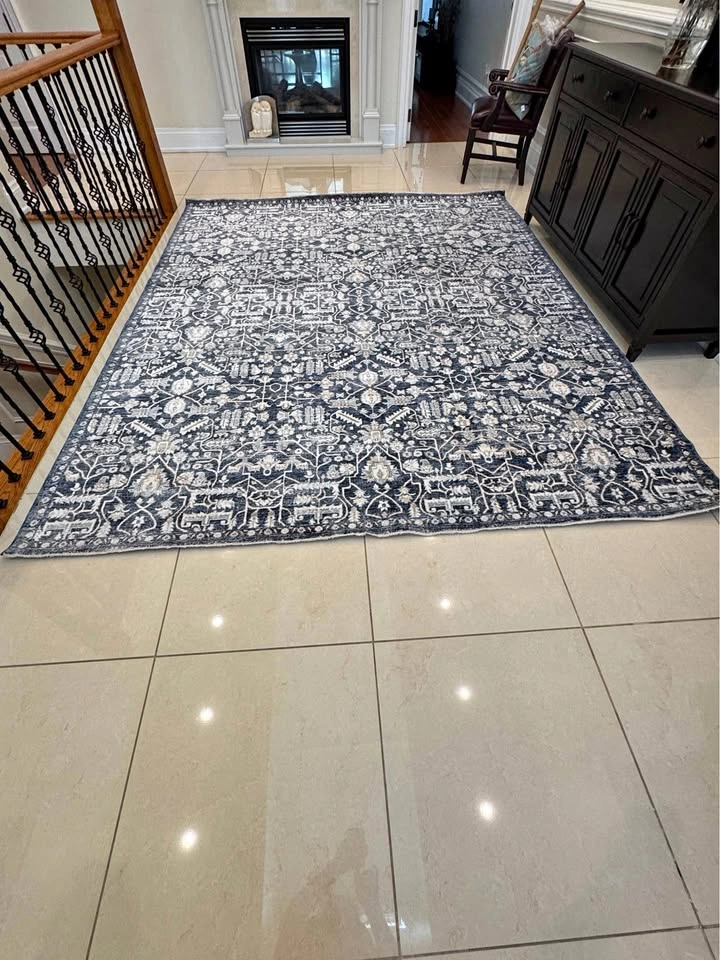 Amber Lewis x Loloi Zuma Rug 7'10" x 10' | Blue/Ivory | Like New
