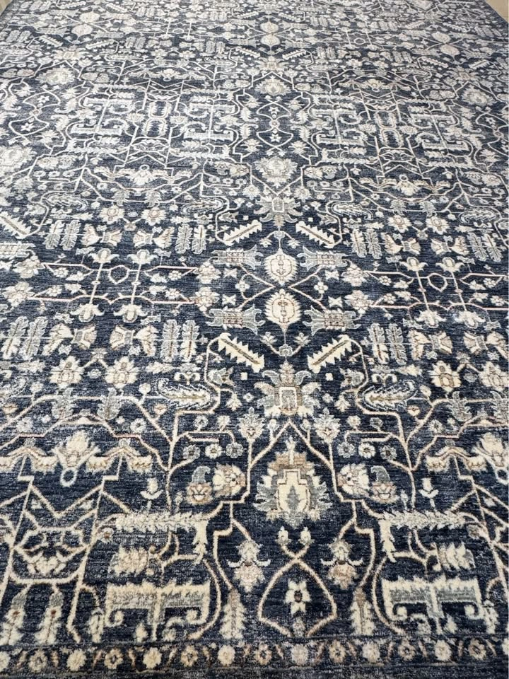 Amber Lewis x Loloi Zuma Rug 7'10" x 10' | Blue/Ivory | Like New - photo 2