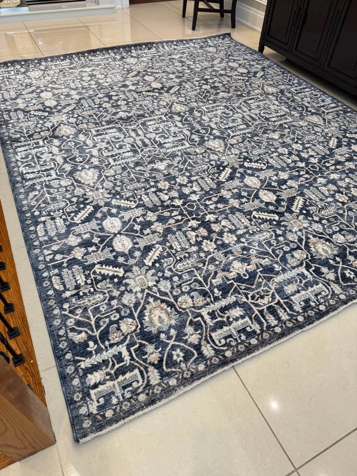 Amber Lewis x Loloi Zuma Rug 7'10" x 10' | Blue/Ivory | Like New - photo 3