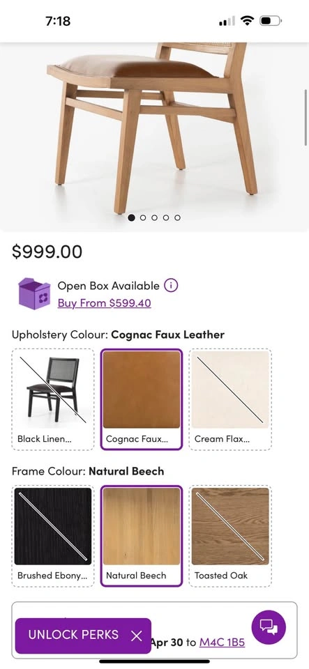 Set of 2 Solid Wood & Rattan Dining Chairs | Natural Beech Wood - photo 5