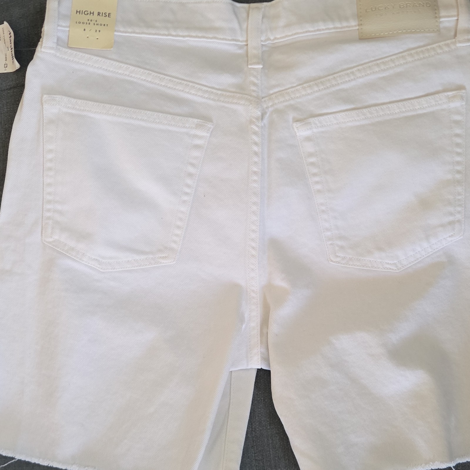 Lucky Brand Women’s White Denim Cut Off Shorts High Rise 8 - photo 3