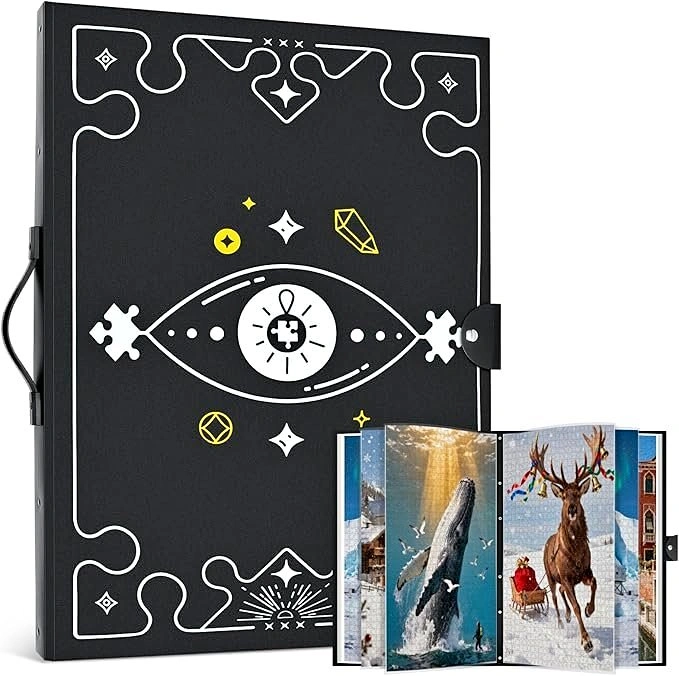 Puzzle Storage Binder for 1000 Piece Puzzles – 26 Pocket Organiz