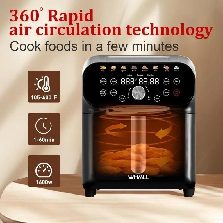 WHALL 6.5QT Air Fryer Oven - 17 Functions, Fast Preheat - photo 3