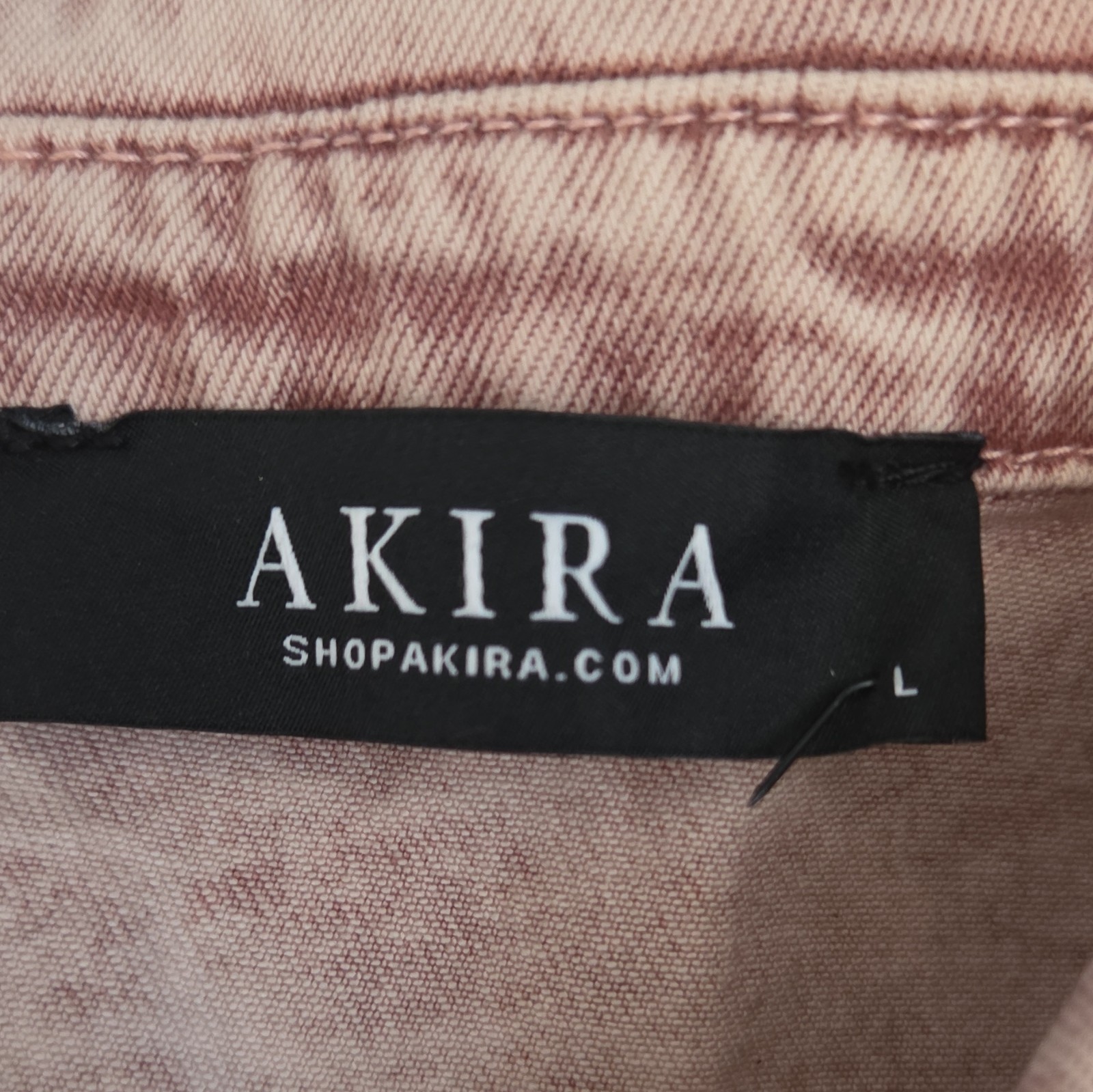 AKIRA Pink Tie Dye Denim Jumpsuit Womens L - photo 3