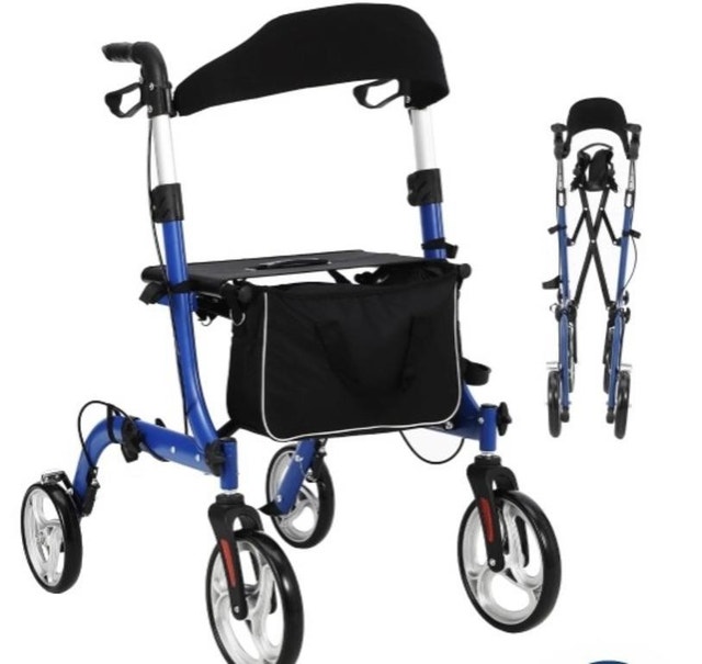 GARVEE 2-in-1 Folding Walker & Transport Chair | All-Terrain