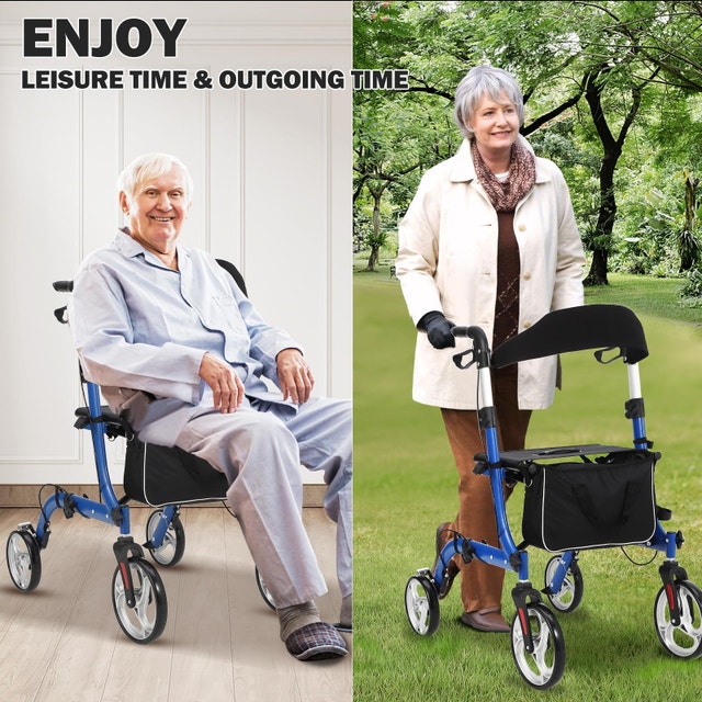 GARVEE 2-in-1 Folding Walker & Transport Chair | All-Terrain - photo 2