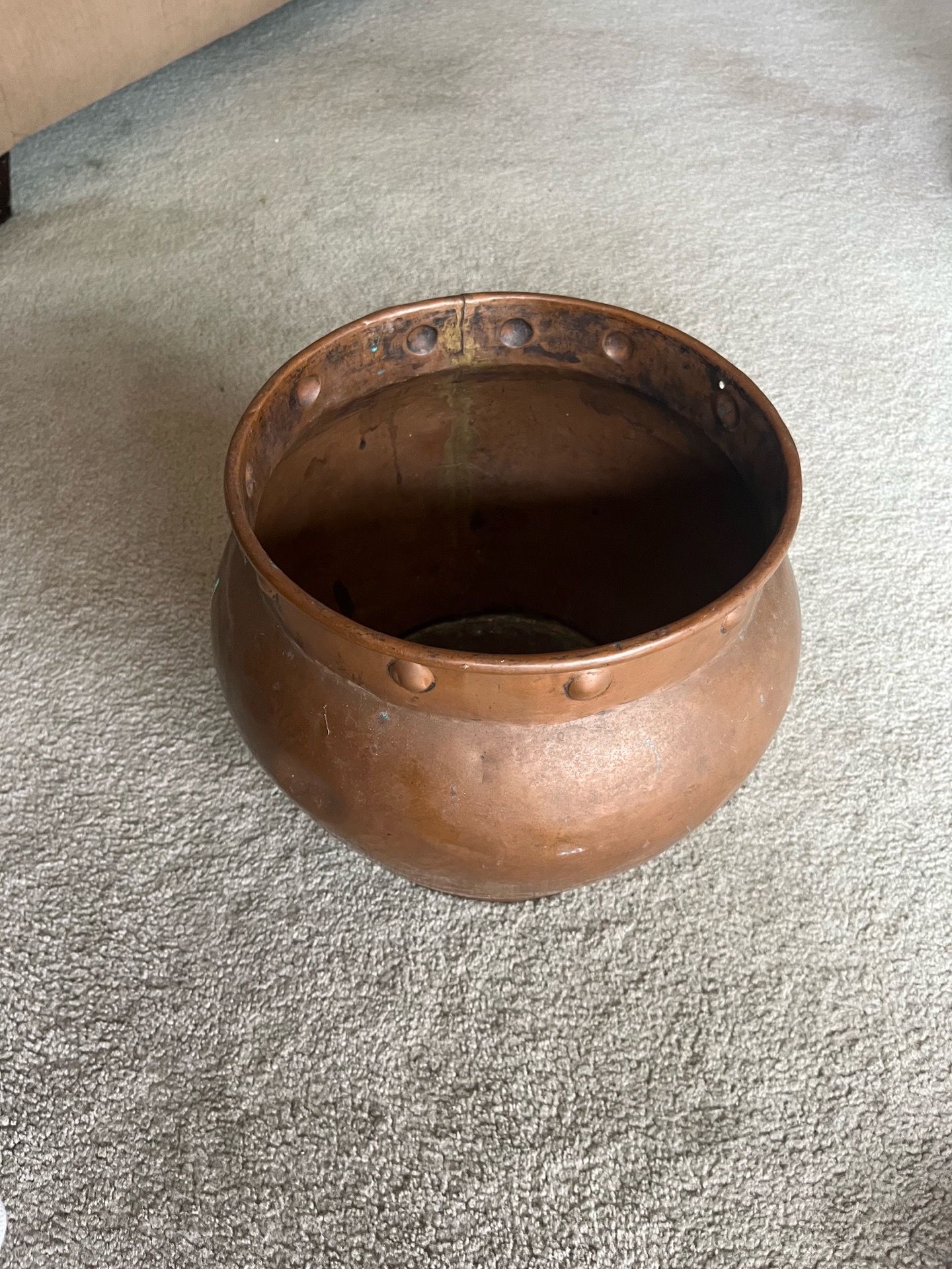 Vintage Hand-Hammered Copper Pot / Planter