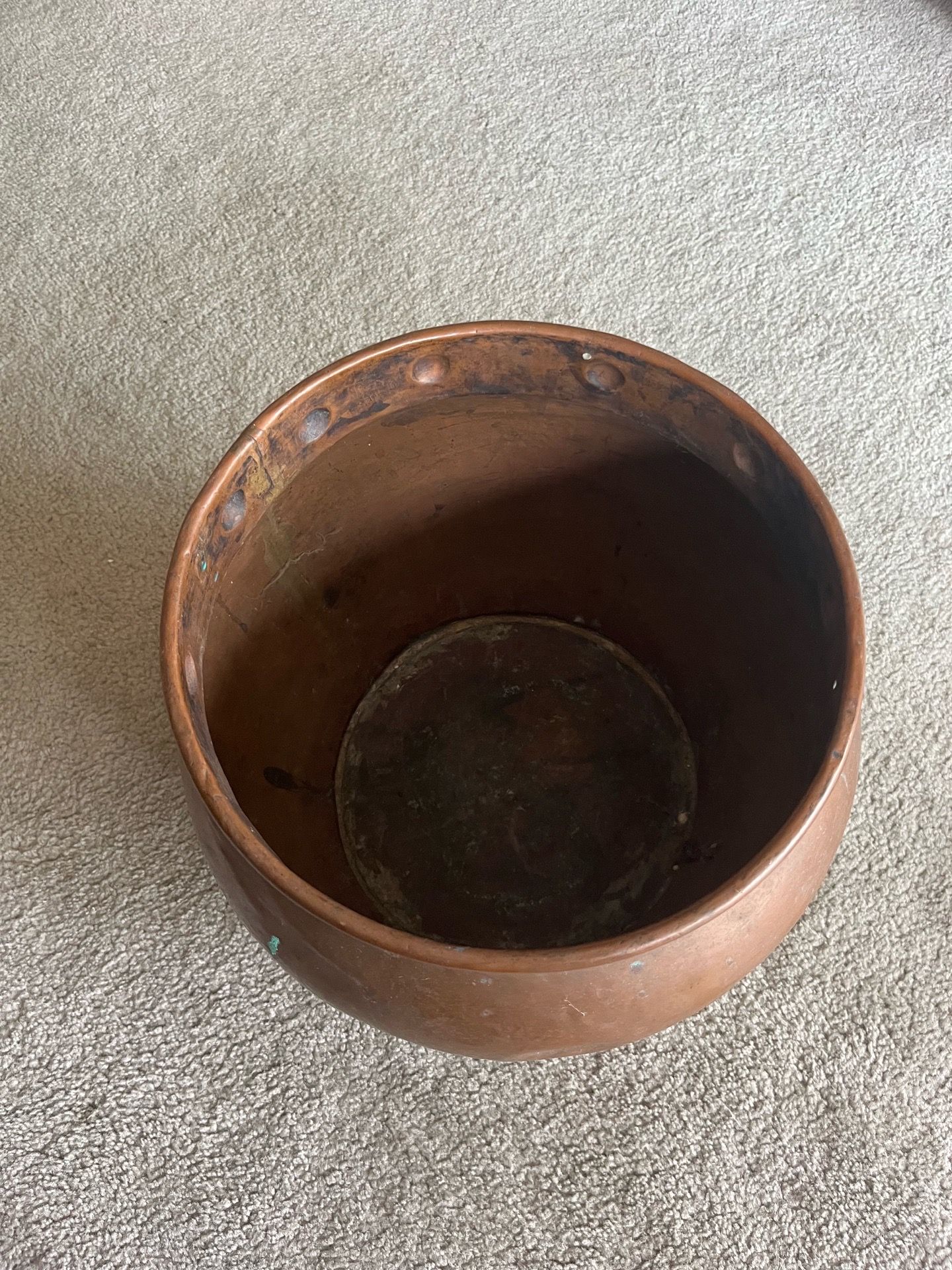 Vintage Hand-Hammered Copper Pot / Planter - photo 3