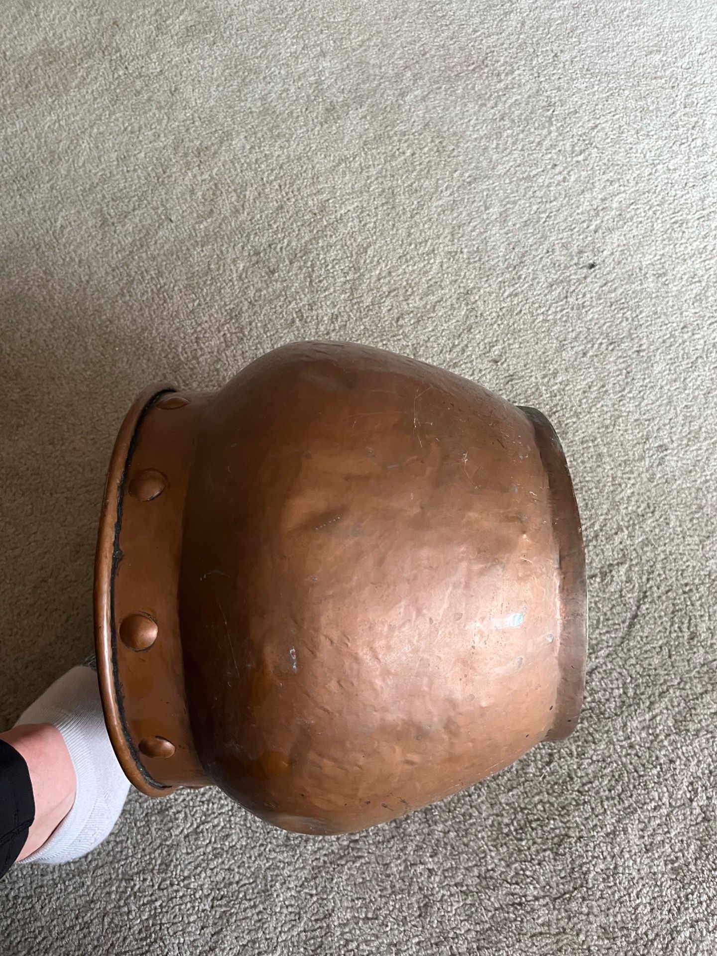Vintage Hand-Hammered Copper Pot / Planter - photo 5