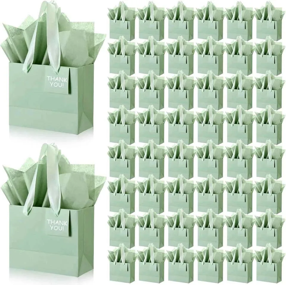100 Pcs 4.7x2.4x3.9 In Gift Bags Bulk thumbnail