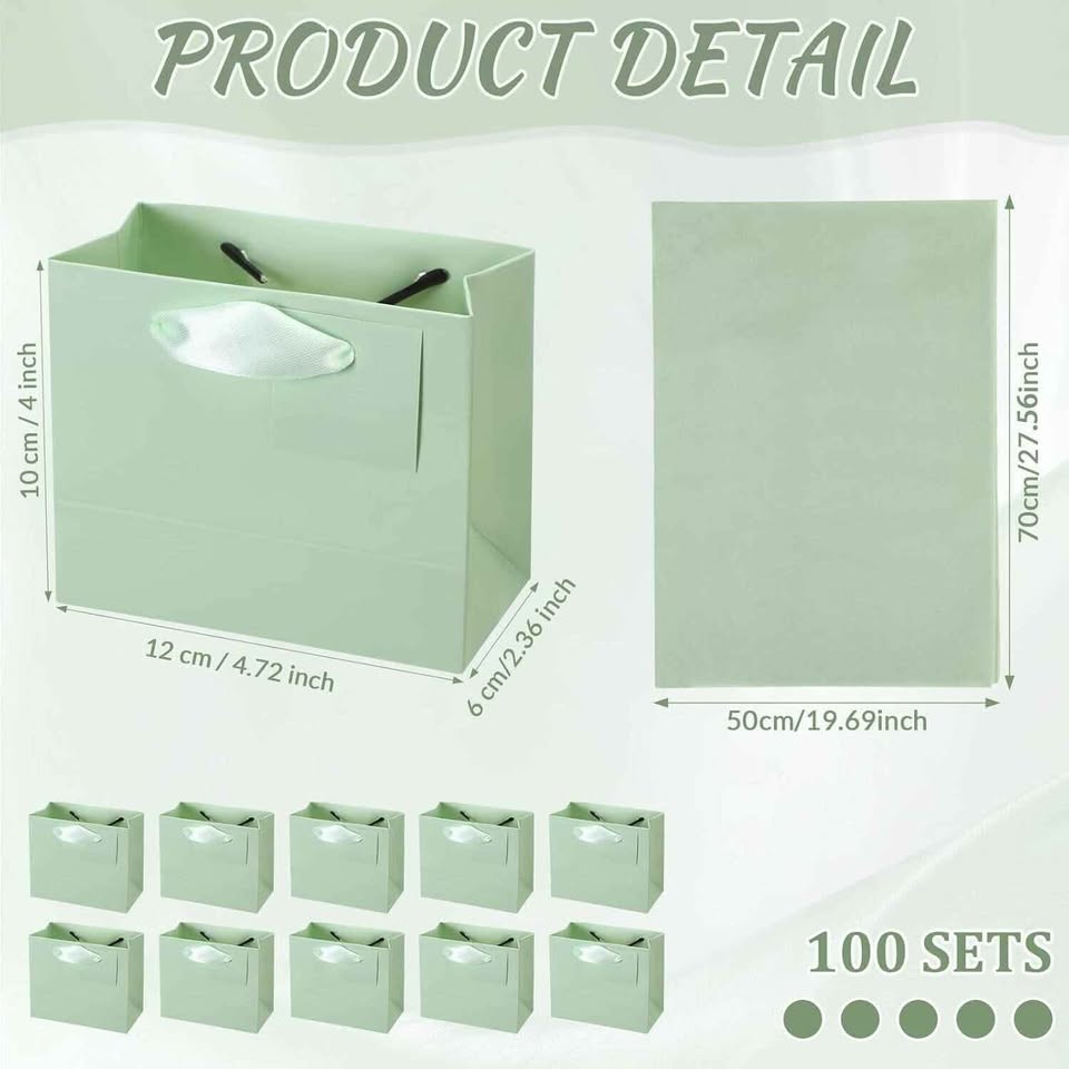 100 Pcs 4.7x2.4x3.9 In Gift Bags Bulk - photo 2