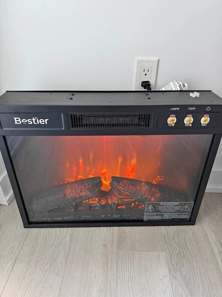 BRAND NEW Bestier Electric Fireplace Insert 750W/1500W Heater