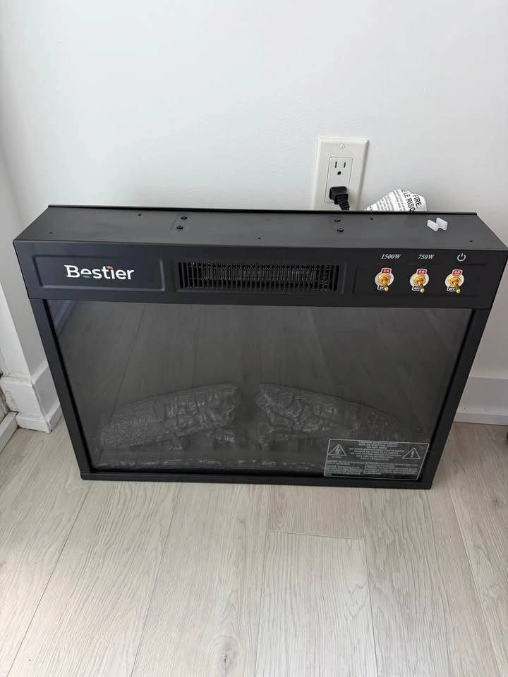 BRAND NEW Bestier Electric Fireplace Insert 750W/1500W Heater - photo 2