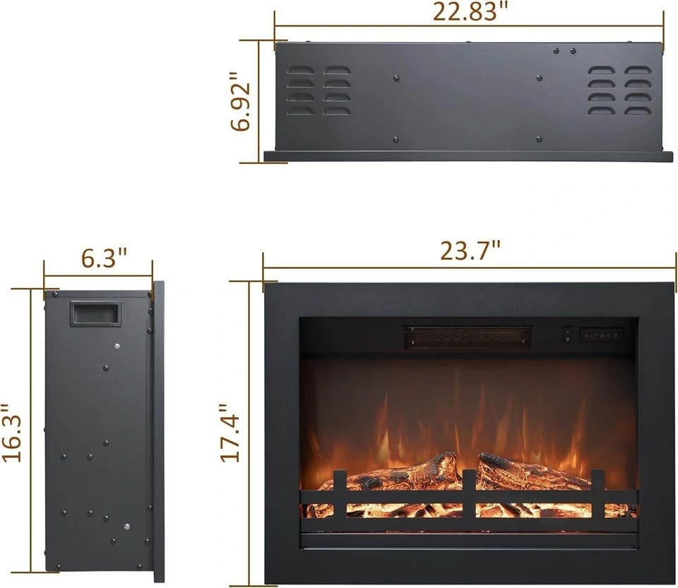 Electric Fireplace Insert 23.7” – 750/1500W Heater - photo 3