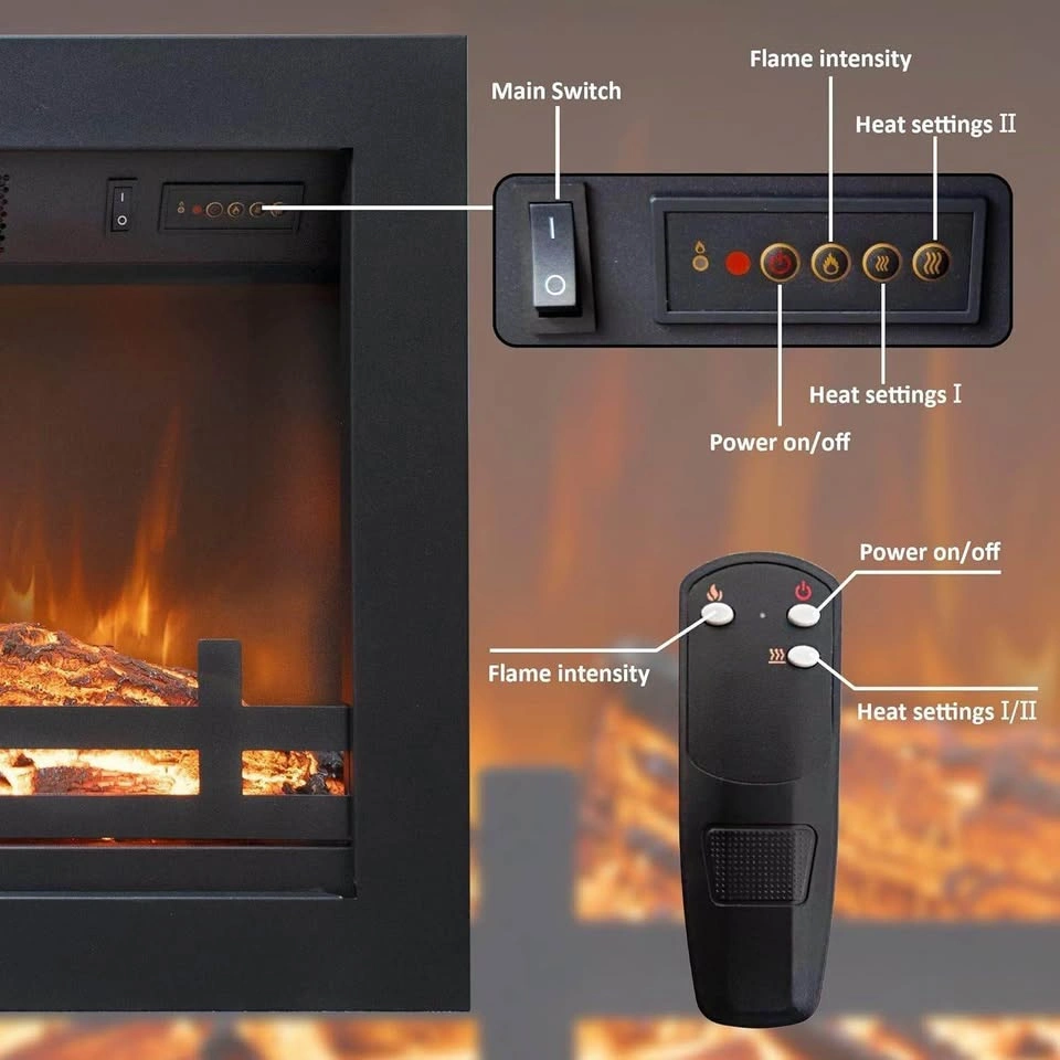 Electric Fireplace Insert 23.7” – 750/1500W Heater - photo 4