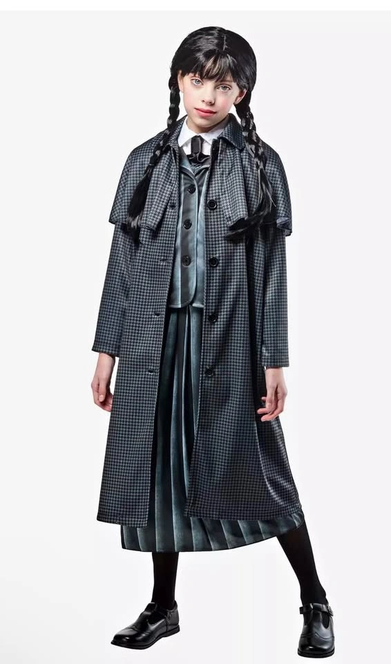 Wednesday Addams Costume Coat for Kids – Size Medium 7/8