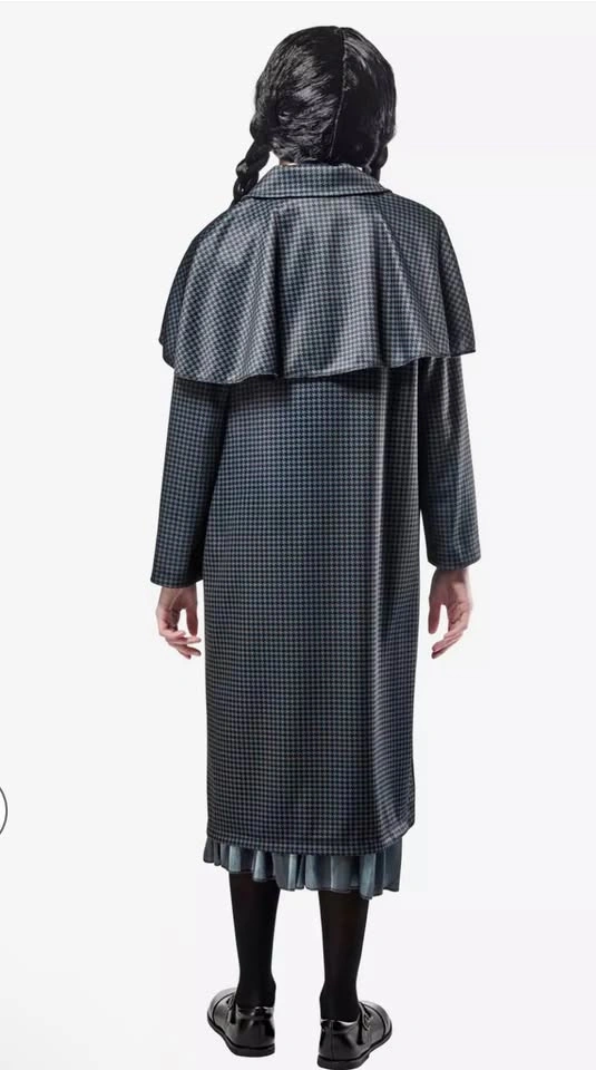 Wednesday Addams Costume Coat for Kids – Size Medium 7/8 - photo 3