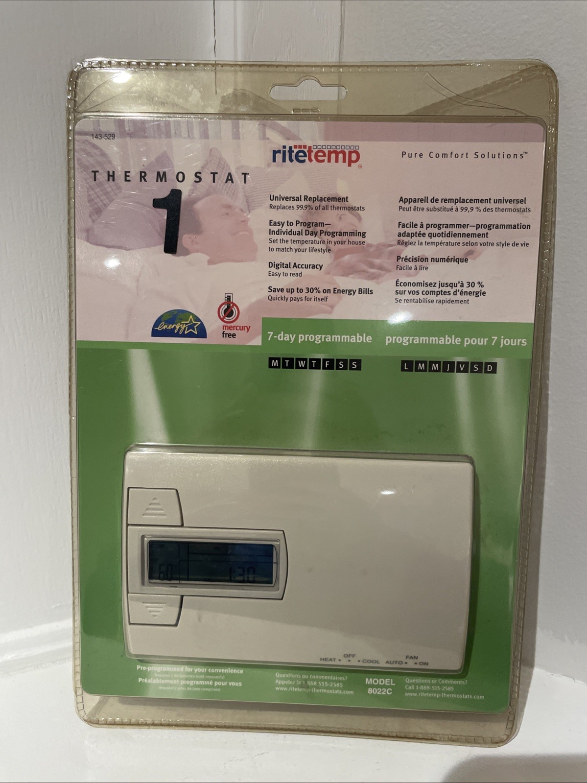 NEW FACTORY SEALED RiteTemp 5-1-1 Programmable Thermostat Model