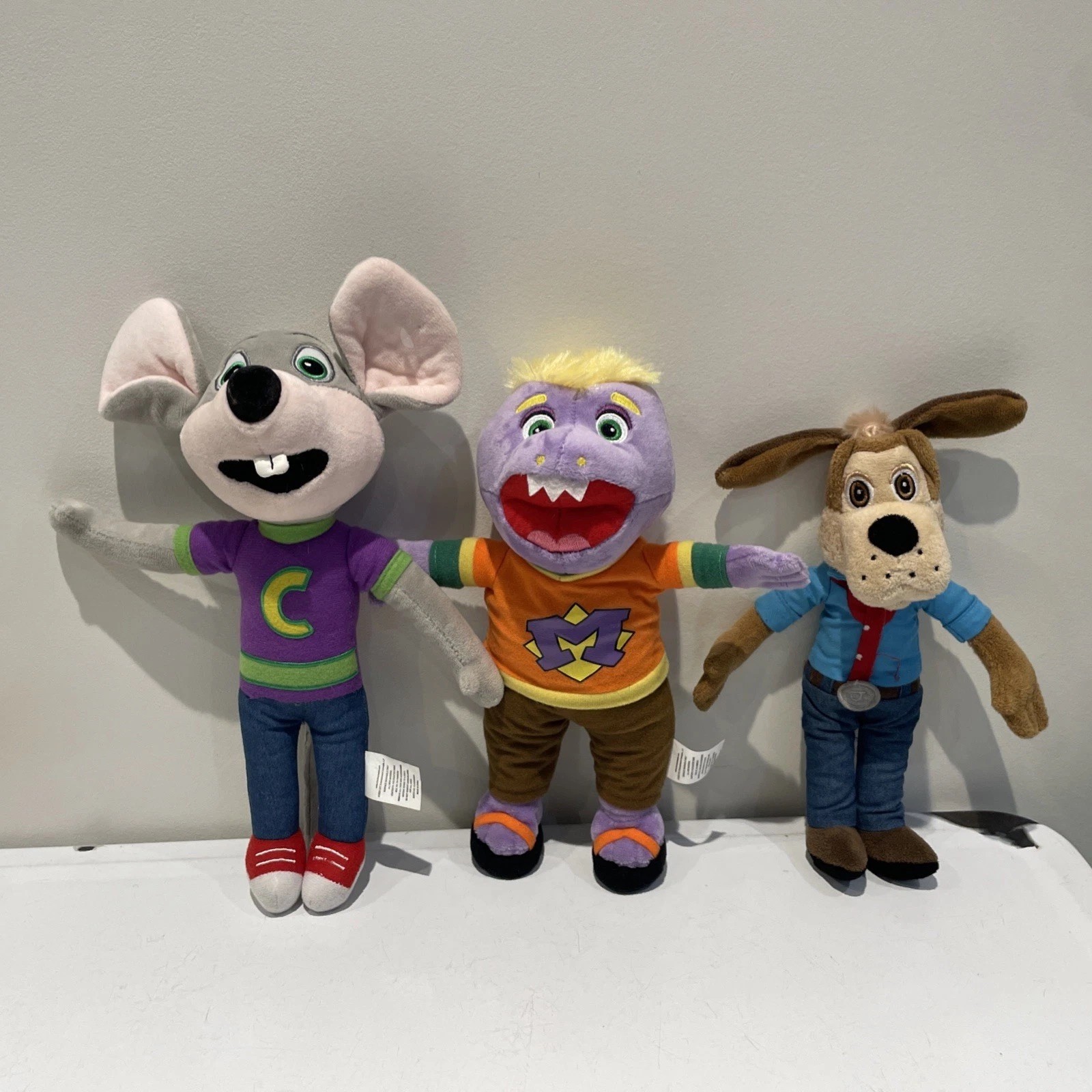 Chuck E. Cheese Mr Munch Jasper T Jowls Plush