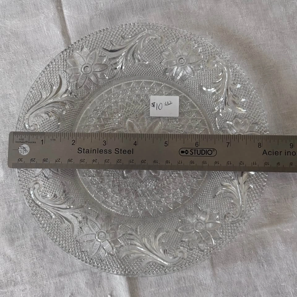 Depression glass serving plate - photo 3