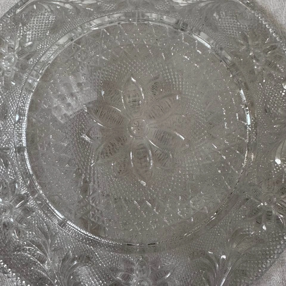 Depression glass serving plate - photo 4