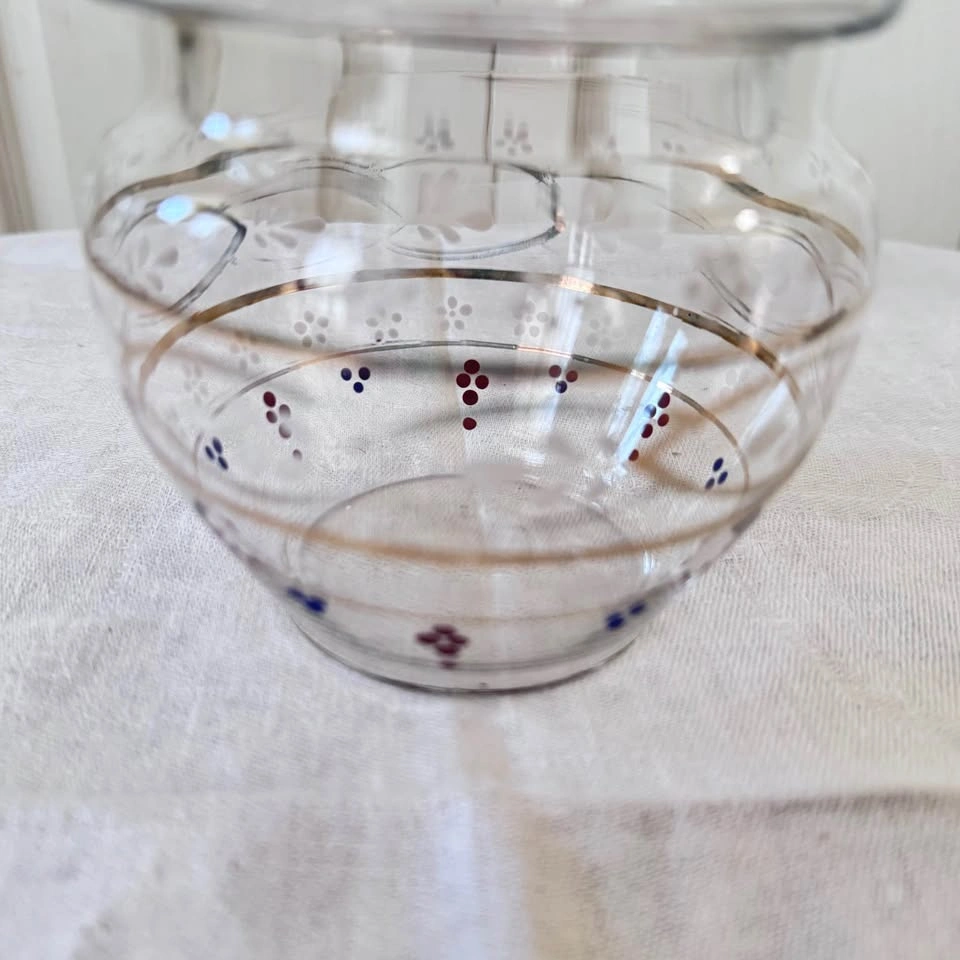 Victorian Hand Blown Candy Jar w/ Lid - photo 3