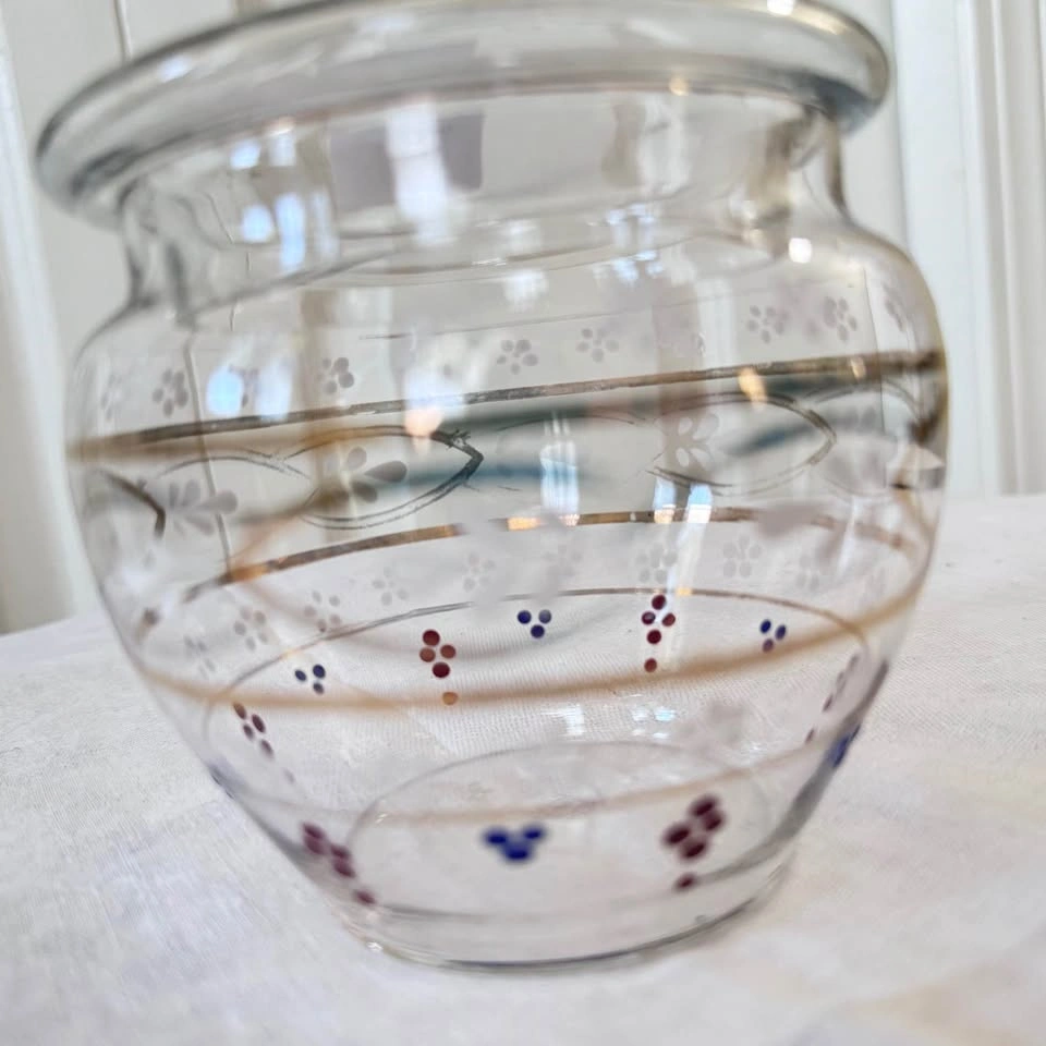 Victorian Hand Blown Candy Jar w/ Lid - photo 4