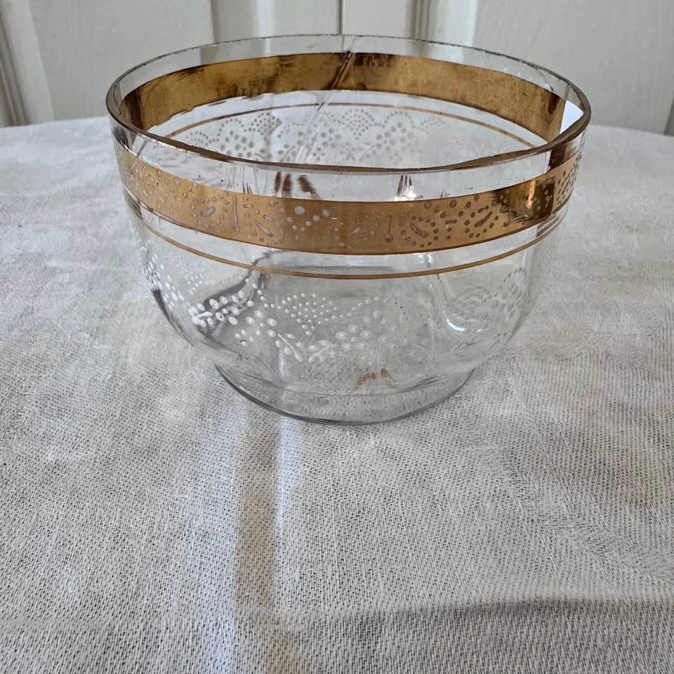 Victorian Decorative Hand Blown Glass Bowl