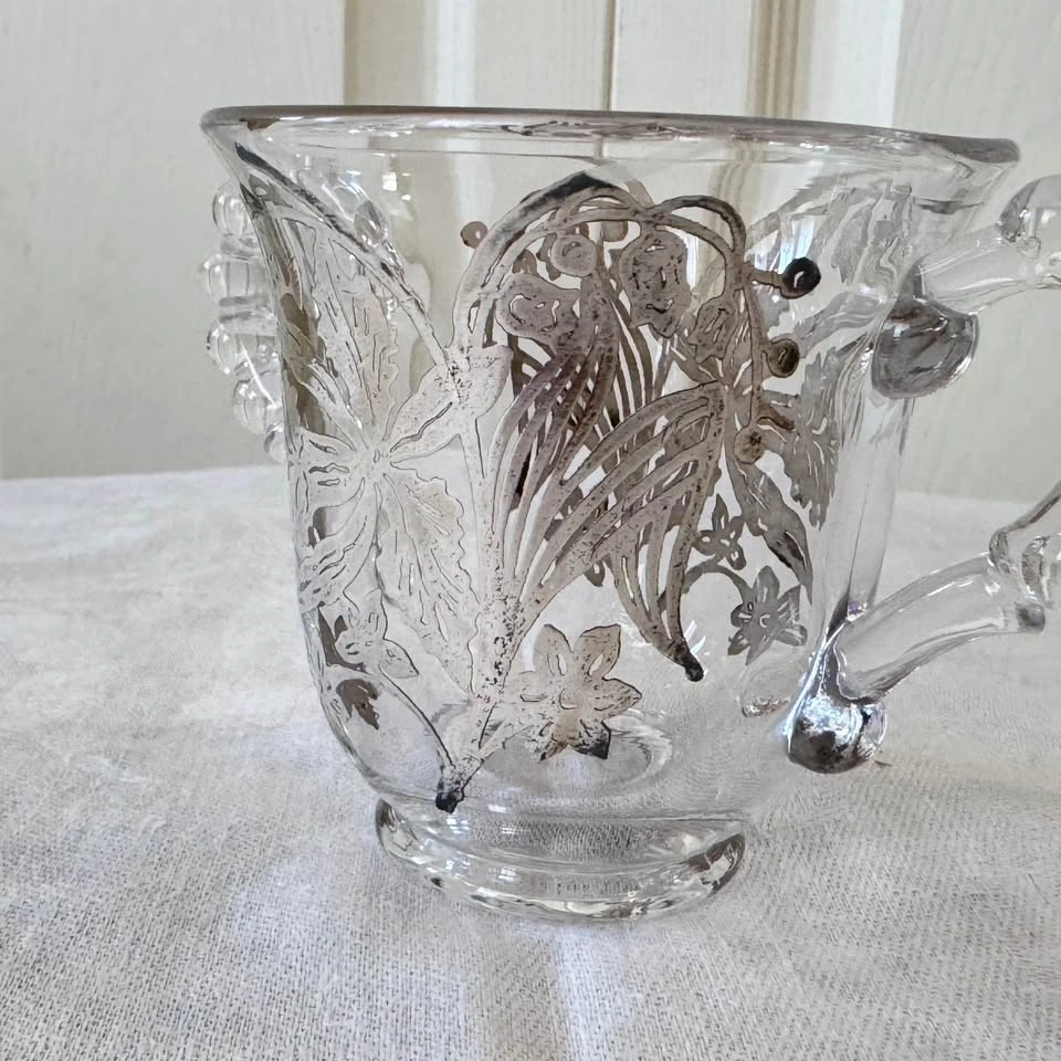Vintage silver overlay cream and sugar - photo 2