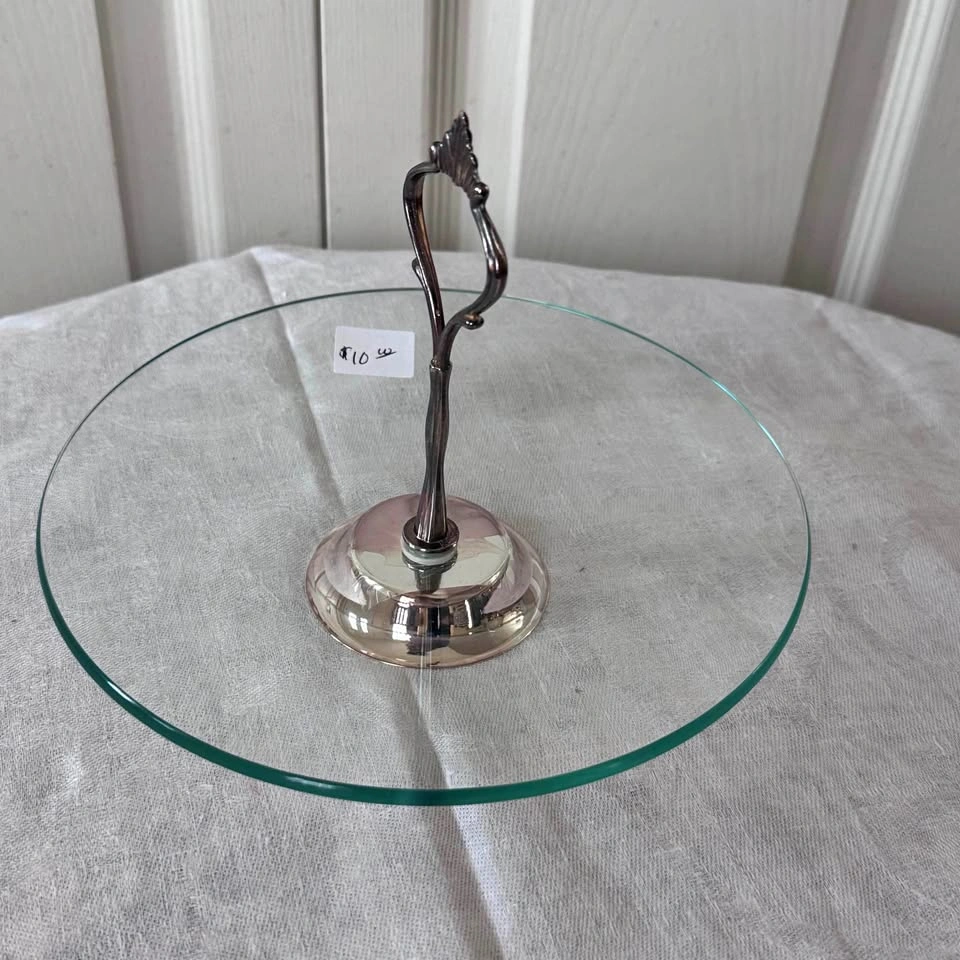 Glass dessert server from Bowring
