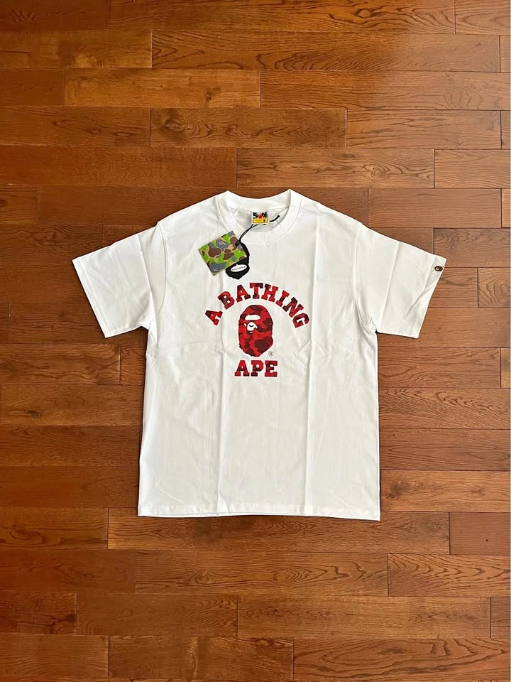 Red Camo BAPE College T-Shirt