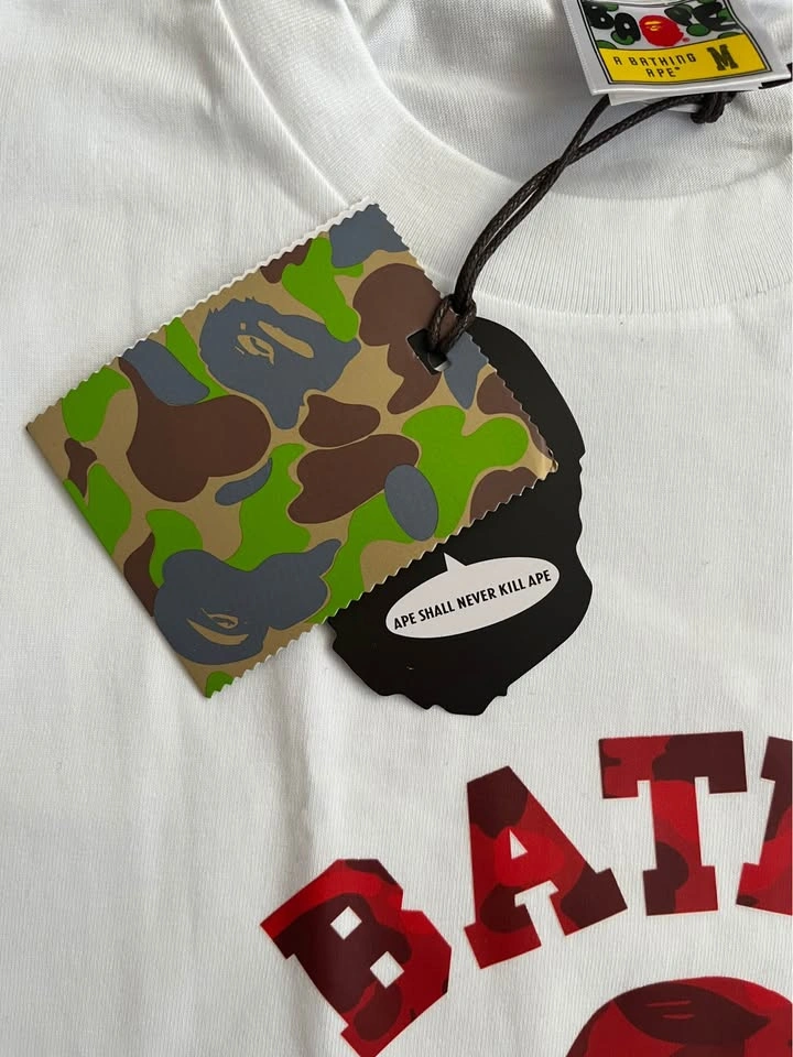 Red Camo BAPE College T-Shirt - photo 5