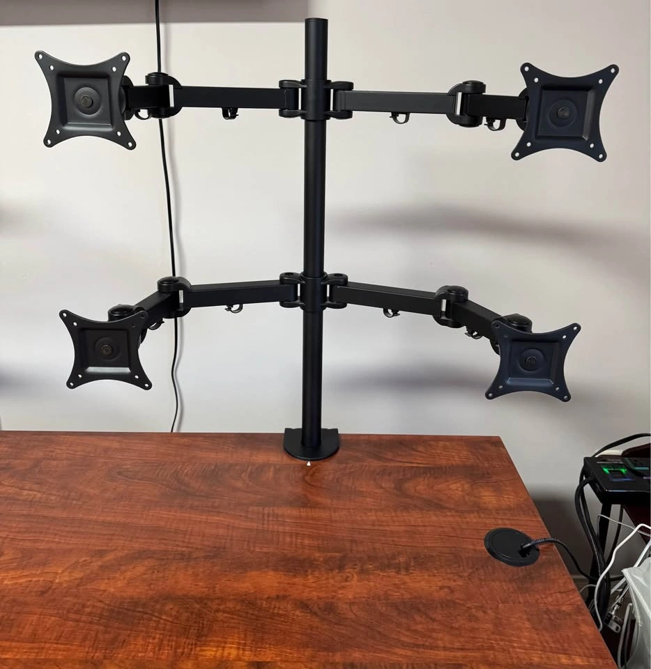 4-Monitor Desk Mount - VIVO Adjustable Arms - photo 3