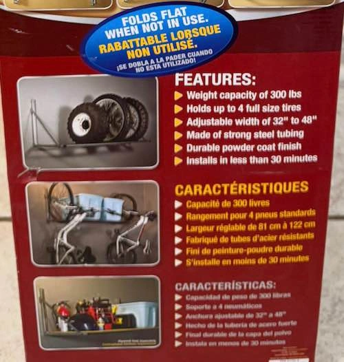 Folding Tire Storage Rack - HiLoft Tire Loft - photo 3