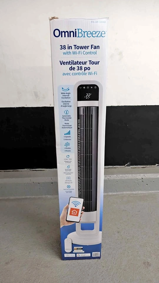 Omnibreeze 38 inches Tower Fan - BNIB