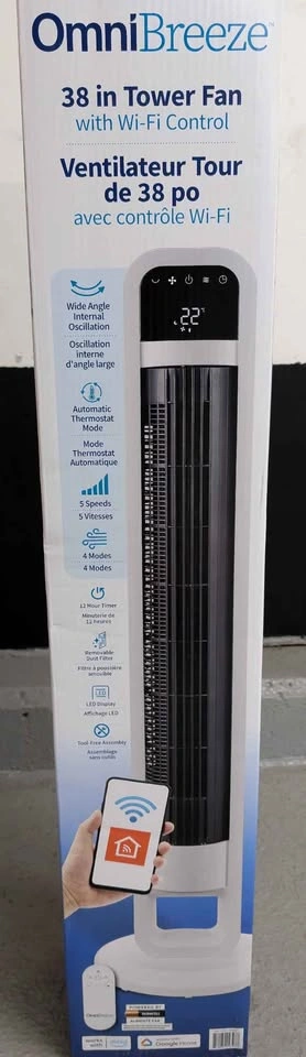 Omnibreeze 38 inches Tower Fan - BNIB - photo 2