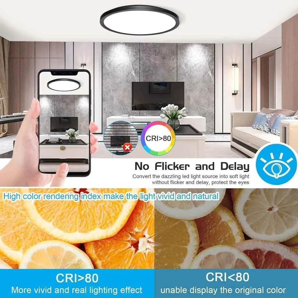 12 Inch ETL Flush Mount Ceiling Light image indicator(2)