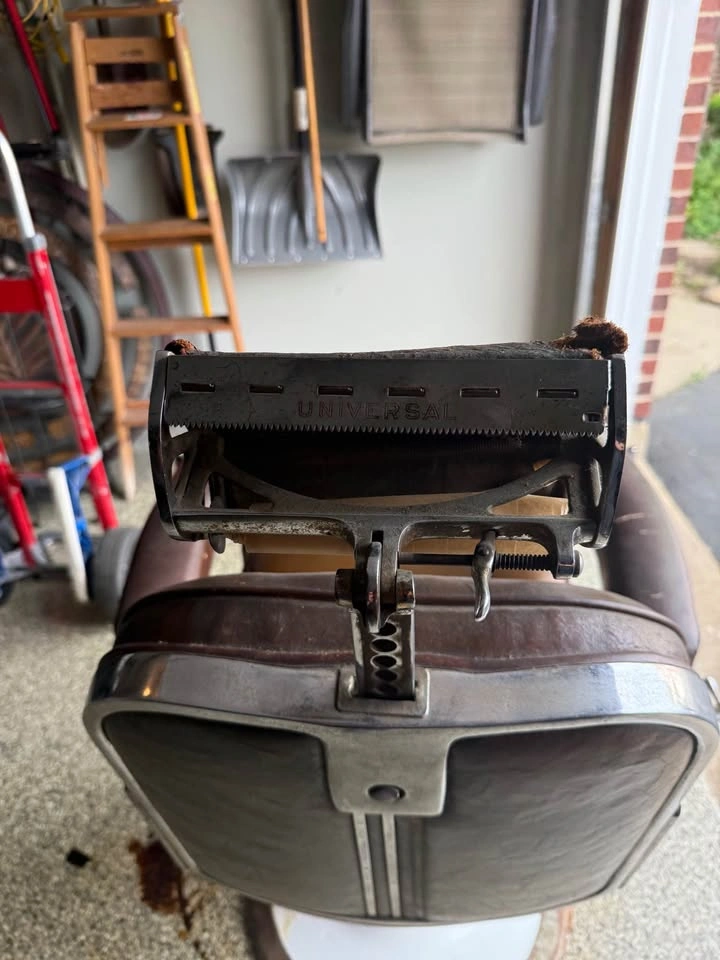 Vintage Theo A Koch barber chair seat with head backrest - photo 5