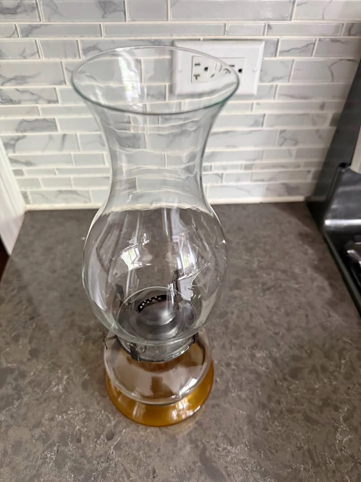Vintage Glass Hurricane Kerosene Light