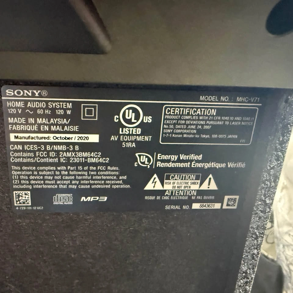 Sony MHC-V71 Home Audio System Speaker - photo 3