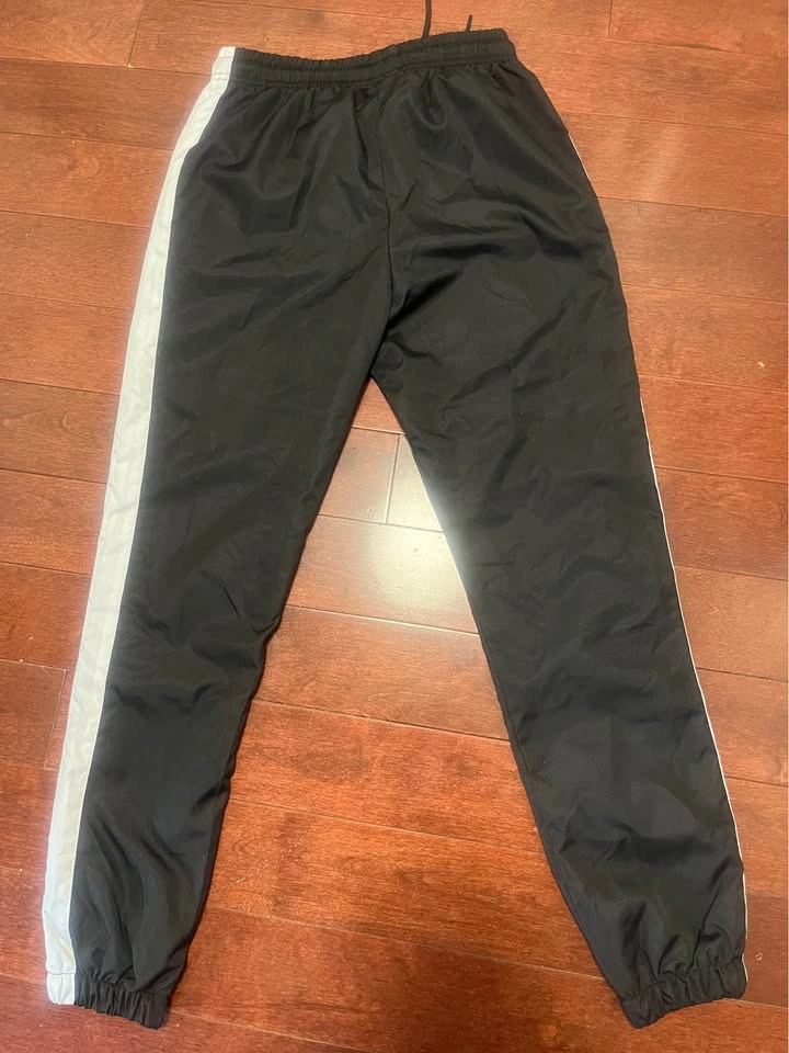 Boys Black Track Pants with White Stripe (Kids 14) - photo 2