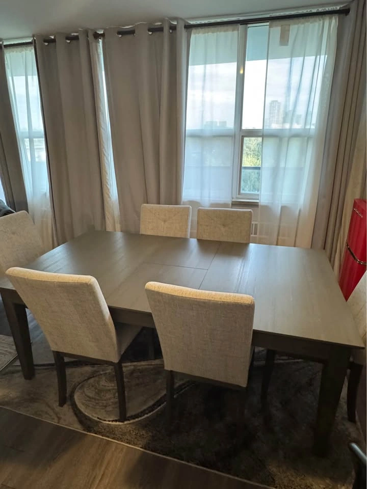 Expandable Dining set table with 6 chairs - photo 5