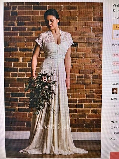 A-Line Boho Lace Wedding Dress