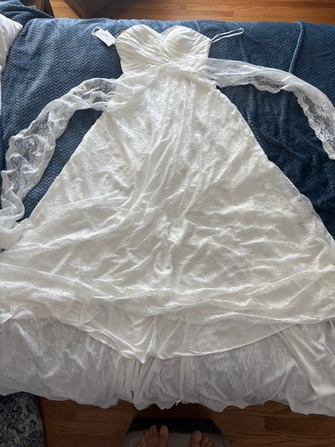 A-Line Boho Lace Wedding Dress - photo 3