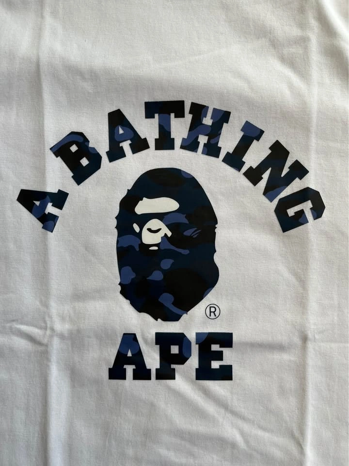 Blue Camo BAPE College T-Shirt - photo 3