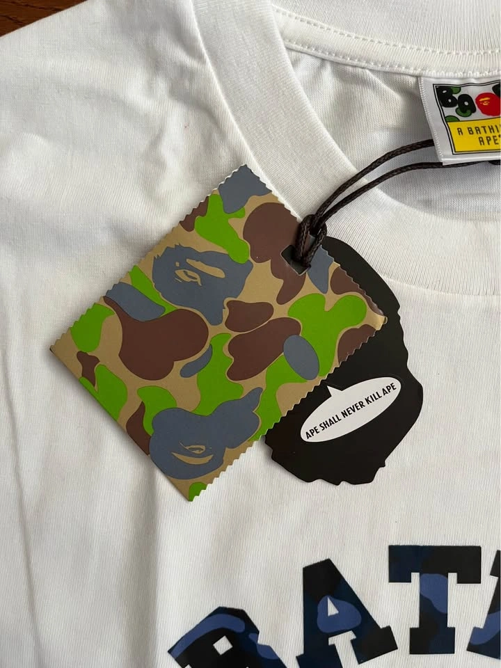 Blue Camo BAPE College T-Shirt - photo 5
